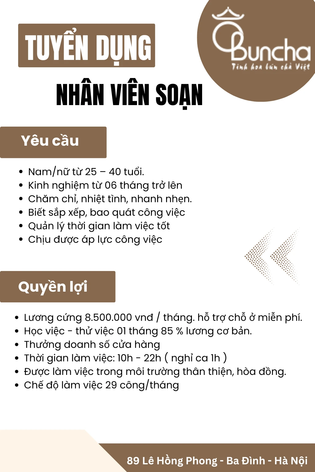 [Obuncha] Tuyển dụng nhân viên Soạn